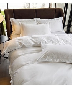 100% coton 40S 200TC ensemble de literie d'hôtel reine King <span class=keywords><strong>Size</strong></span> drap plat blanc uni avec drap de lit de couleur pure - Product Image 5