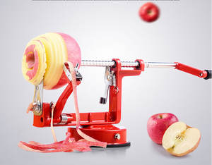 Vente en gros WXL048 – Ustensile de cuisine multifonctionnel 3-en-1 avec lames réglables, trancheuse manuelle en acier inoxydable, rouge - Product Image 6