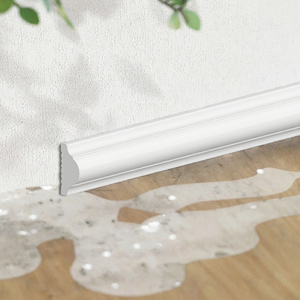 Modern <b>Plastic</b> White Primed Skirting Board Amer Factory Moisture Proof Eco Friendly Wall Baseboard - Product Image 3