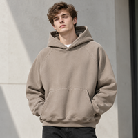 Chemise à capuche décontractée en coton pour homme fabriquée en usine - Pull doux d'hiver style basique à capuche - Logo personnalisable