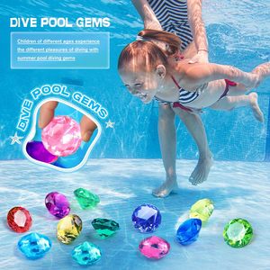 10 Juguetes <span class=keywords><strong>de</strong></span> Buceo con Diamantes Grandes y Coloridos con Cofre del Tesoro, Juguetes <span class=keywords><strong>Pirata</strong></span> Sumergibles para Niños Pequeños, Fiesta en la Piscina - Product Image 4