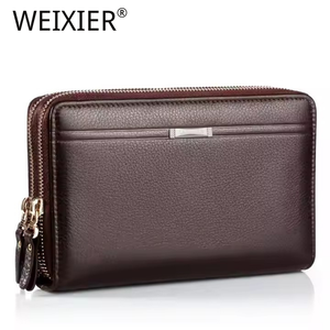 अनुकूलित लोगो फैशन पु चमड़े के हैंडबैग पोर्टेबल वाटरप्रूफ पासपोर्ट आईडी कार्ड कार्यालय व्यवसाय न्यूनतम रेट्रो पुरुषों के बटुए - Product Image 1