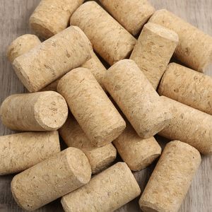 Rode wijnkurk, champagnekurk, rode wijnfleskurk, houten deksel - Product Image 1