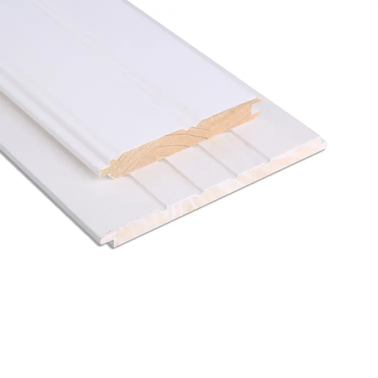 Factory Direct Sale Gesso White Primed Wood Lining Board Wainscoting Wall Board Moulding