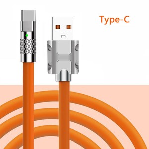 120W 6A Charge Super Rapide USB Type C Câble En Silicone Liquide Charge Rapide USB C Chargeur Câble pour Huawei pour Samsung pour <span class=keywords><strong>Xiaomi</strong></span> - Product Image 6