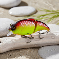 HENGJIA 77mm 11.7g Yüzey Yemi 2 Parçalı Swimbait S-Kavisli Glide Yem Sert Eklemli Wake Yem Sığ Su Levreği ve Turna Balığı için