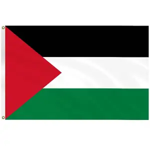 Bendera Palestina kustom 3 * 5ft 90*150cm bendera nasional Palestina untuk promosi iklan