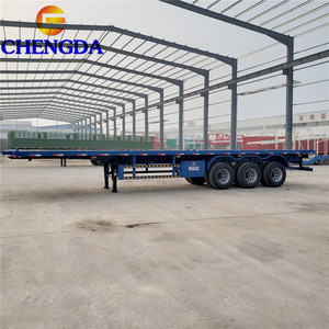 3 Axle Flatbed Trailer 3 Axle Flat Bed Semi Trailer <strong>Good</strong> Price for Sale in <strong>Libya</strong> Tractor Flatbed Trailer - Product Image 2
