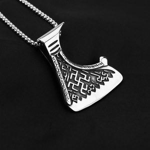 Collar con Colgante de Hacha Vikinga de Acero Inoxidable para Hombre, Diseño Geométrico Asimétrico, Joyería de Regalo, Accesorio de Moda - Product Image 1
