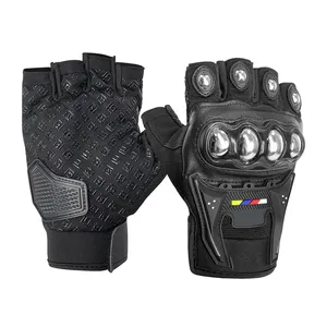 custom logo riding bike motorcyclist cycling-gloves luvas motorcycle half fingers gym gloves guantes para moto