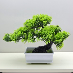 Simulación bienvenida Pino árbol Mesa decoración plástico flor Oficina escritorio en maceta pequeño árbol adornos transfronterizo al por mayor - Product Image 1