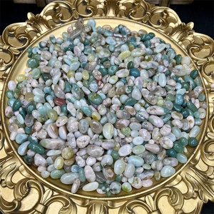 All'ingrosso all'ingrosso pietre curative naturali <span class=keywords><strong>verde</strong></span> fiore <span class=keywords><strong>agata</strong></span> di cristallo lucido ghiaia per la decorazione domestica - Product Image 1