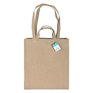 Bolsa de compras de algodón reciclado 280g, merchandising sostenible - Product Image 3