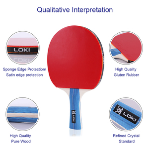 Ainzuloki — ensemble de raquettes de Tennis de Table professionnelles, en bois pur, raquette avec 2 raquettes, 3 balles, accessoire personnalisé - Product Image 2