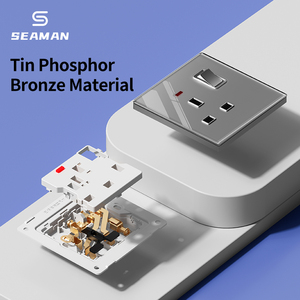 Enchufe Eléctrico con Interruptor de 13A, Panel de Cristal, Puertos USB de 5V, Enchufe Doble de Pared con USB Tipo C Universal - Product Image 5