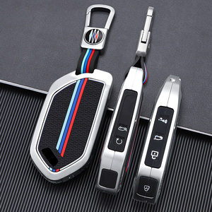 Alliage de ZInc + Silicone Smart Car Key Case Cover Auto Key Shell Holder Keyless Key Fob Protector Convient pour <span class=keywords><strong>KIA</strong></span> - Product Image 3
