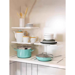 Estante de Cocina Minimalista de Acero al Carbono de Dos Niveles, Organizador de Ollas y Tazones, Fácil Instalación, Montado en la Pared - Product Image 5