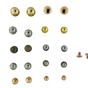 Parafusos e Rebites Redondos Ajustáveis Vintage OEM de Latão Sólido para Acessórios de Botões de Cintos e Bolsas de Couro - Product Image 3