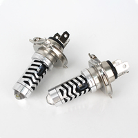 H4 Moto LED Kits de Conversion D'éclairage Double Couleur Blanc Ambre Bleu 12V-80V Haute Luminosité Ampoule Mini Conduite Lumière