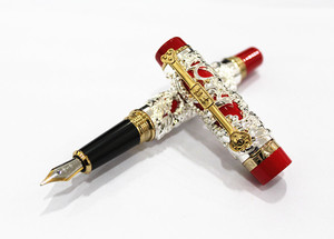 2025 새해 선물 럭셔리 로얄 메탈 서명 펜 최고의 3D 생생한 골드 드래곤 <span class=keywords><strong>Jinhao</strong></span> 만년필 나무 상자 - Product Image 4