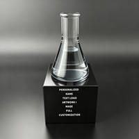Trofeo de Cristal Neelpure 177272 con Forma de Diamante y Base Negra, con Grabado Láser y Patrón Personalizado
