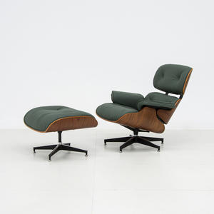 Fauteuil de relaxation individuel en cuir de style moderne, pivotant, avec repose-pieds, pour salon, balcon, marron, fauteuil de sieste - Product Image 3