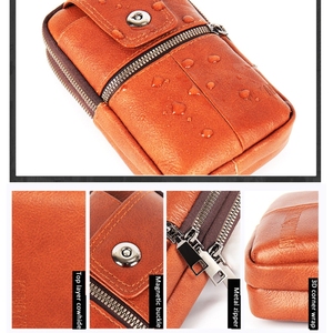 Vente en gros Nouveau Trenas KUNQITIAN Sac de taille pour <span class=keywords><strong>téléphone</strong></span> portable <span class=keywords><strong>Ceinture</strong></span> Étui en cuir avec bandoulière - Product Image 4