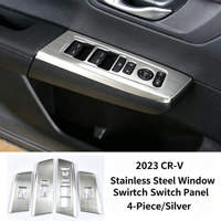 Panel Decorativo de Acero Inoxidable Premium para el Interruptor de Ventanillas, Modificación Interior del Automóvil para Honda 23-26