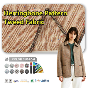 Tela Tweed con Patrón Clásico de Espiga, Ideal para el Trabajo Diario o Eventos Sociales, Disponible en Varios Colores - Product Image 1