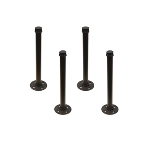 צף 24 אינץ שחור ברזל יצוק מדף סוגר כבד קיר סגנון תעשייתי מדפה דקורטיביים תמיכה אחסון מתלה - Product Image 3