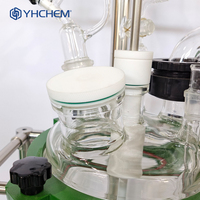 Réacteur en verre à double enveloppe automatique de 10 L (Cuve de réaction) avec pompe, condenseur de reflux et contrôle de vitesse