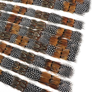 Tự nhiên gà lôi lông Ribbon rìa cho nam giới của phụ nữ Fedora Hat lông hat ban nhạc may TRIM rửa mẫu tóc phụ kiện - Product Image 1