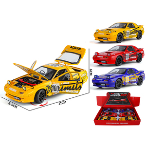 Modèle de voiture en alliage métallique <span class=keywords><strong>MZ</strong></span> 1:<span class=keywords><strong>24</strong></span> RX7-FC pour garçons, action de recul avec lumière et son, option d'ouverture de 6 portes - Product Image 1