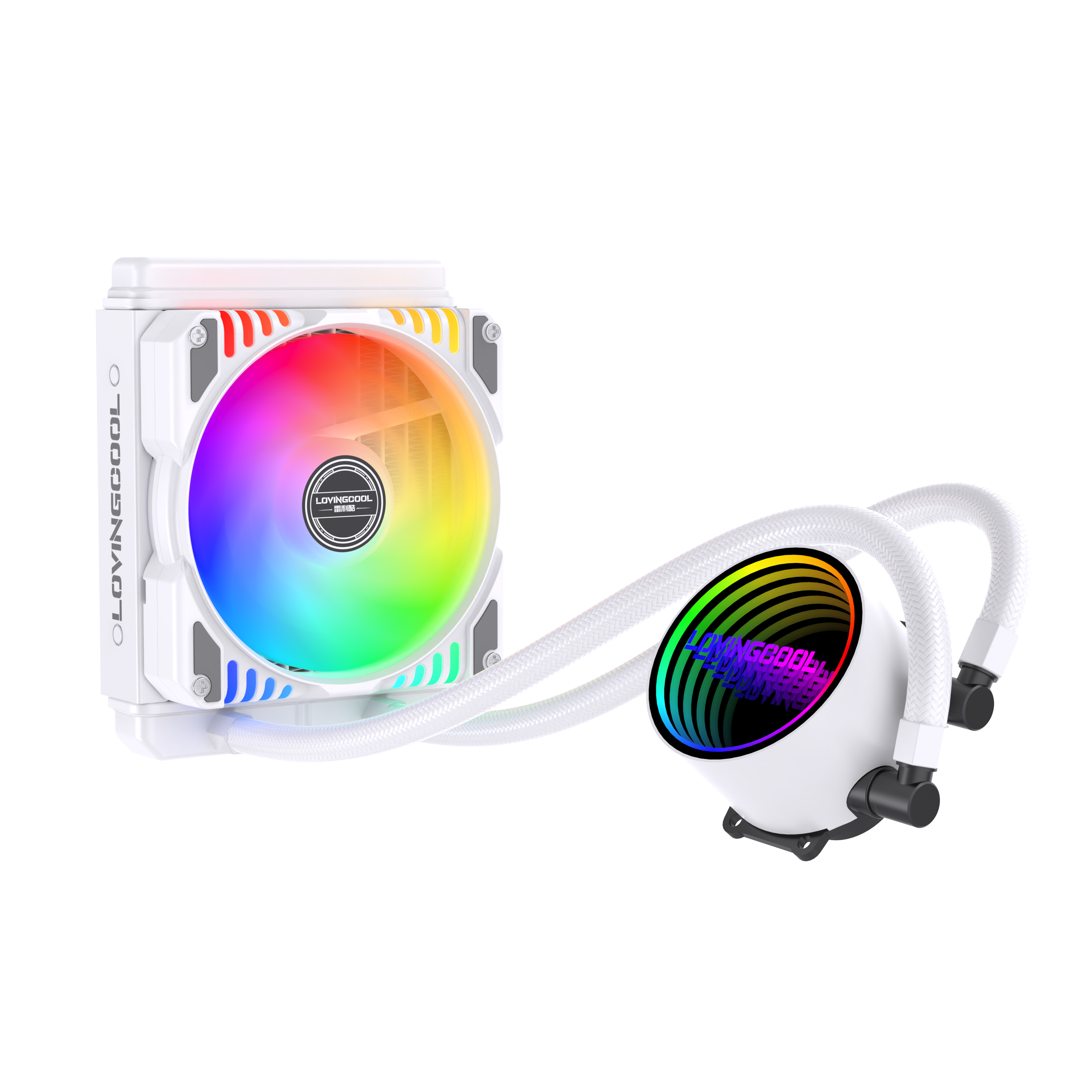 LOVINGCOOL White 360 AIO CPU Liquid Water Cooler - Silent Performance