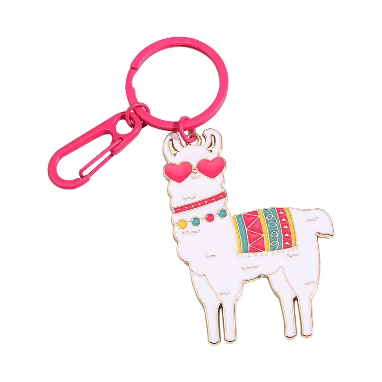 Móc Khóa Hình Động Vật Dễ Thương Móc Chìa Khóa Alpaca Cá Tính Móc Chìa Khóa Tráng Men Phụ Kiện Túi Xách Nam Nữ Quà Tặng Trang Sức Tự Làm