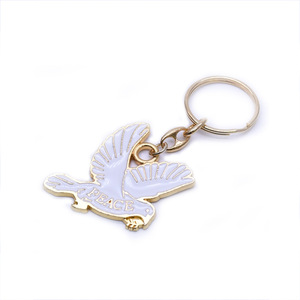 พวงกุญแจนกพิราบสีขาวโลหะผสมสังกะสีจี้โลหะของขวัญเครื่องประดับ - Product Image 1