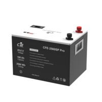 Batterie au lithium à décharge profonde 25,6 V 100 Ah CFE-2560SP Pro avec conception à insertion directe et équilibrage actif pour yachts et systèmes solaires
