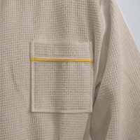 Peignoir de bain absorbant en tissu gaufré pour hôtel et spa, unisexe, avec col kimono, grande taille, longueur intégrale, léger, pour resort