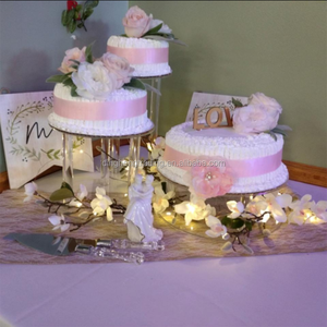 Tùy Chỉnh 3 <span class=keywords><strong>Tier</strong></span> Rõ Ràng Acrylic Pha Lê Vòng Bánh Hiển Thị Stand Set - Product Image 6