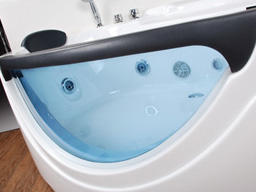 舒适现代独立式亚克力浴缸 2 人用迷你热水浴缸水疗漩涡组合按摩浴缸环保酒店室内/室外使用 - Product Image 5