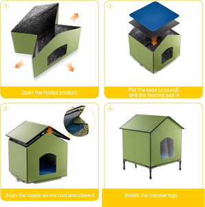 Nueva Casa de gato calentada al aire libre exterior impermeable seguro cálido perro cama para dormir calentada - Product Image 3