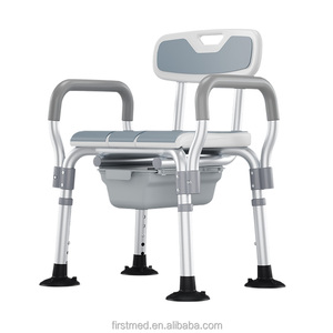 Silla de Ducha y Comodidad <span class=keywords><strong>para</strong></span> el Lado de la Cama, Ajustable en 6 Niveles de Altura con Ventosas, Resistente, Portátil y Ligera <span class=keywords><strong>para</strong></span> Personas Mayores - Product Image 2