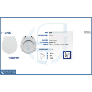 Kerasan Vaso K09 Housse de siège de toilette Premium Copriwater Product - Product Image 2