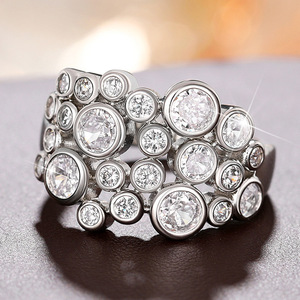 Anello con Design a Motivo Rotondo Irregolare, Anello Classico da Donna - Product Image 5