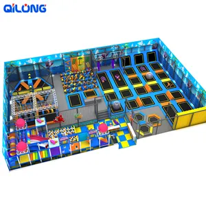 New Professional Design Free Jump Customized Big Commercial Indoor Trampoline Park For Adult And Indoor Playground For Kids