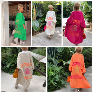 New Fashion Winter <strong>Warm</strong> Knitted Ladies Autumn Fall Casual Letter Design Long Sweater <strong>Cardigan</strong> <strong>Women'S</strong> Coats Jacket - Product Image 4