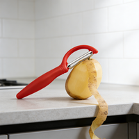 Éplucheur multifonctionnel en acier inoxydable et PP pour pommes de terre, outil de cuisine pour fruits et légumes, Chef Star, durable, manuel, tranchant