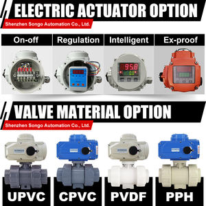Сонго DN50 2 дюйма, работающего на постоянном токе 12 В в 2 Way водонепроницаемый двойной UPVC ПВХ 50 мм шланг для воды пластик моторизованный шаровой кран с электрическим приводом - Product Image 2