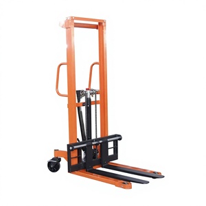 <span class=keywords><strong>Forklift</strong></span> Stacker Hidrolik <span class=keywords><strong>Manual</strong></span> Baru 2 Ton Roda PU Tinggi Angkat Maksimal 1600mm Tipe C Baja untuk Medan Kasar Indoor/Outdoor - Product Image 2