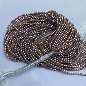 Wenchi Nouvelle Perle d'Eau Douce Naturelle Plate en Forme de Bouton 3-3.5mm, Perles Libres en Fil pour Bijoux DIY, Chaîne de Clavicule Modèle 31348 - Product Image 2